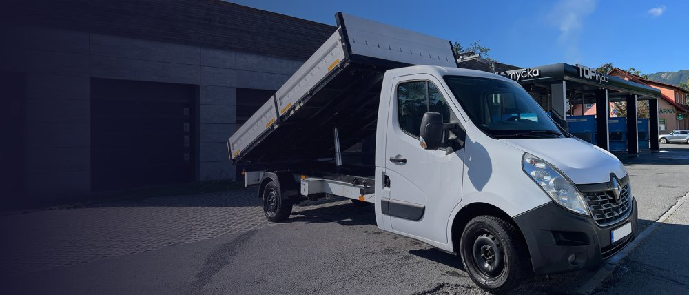 Půjčení sklápěče – třístranný valník do 3,5 t