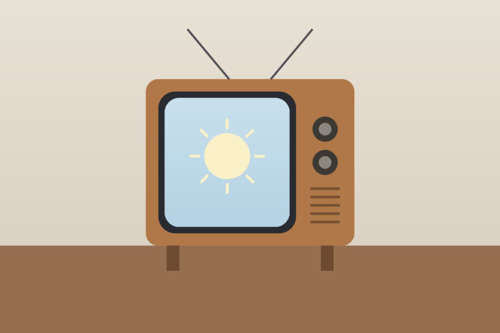 Stará televize na nožičkách
